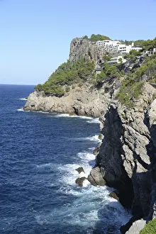 Mediterranean Sea View Prints: Coast, wave, cliffs, waves, Port de Soller