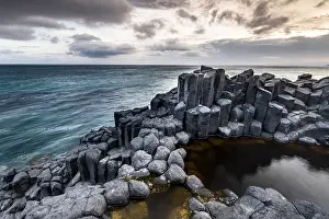 Coastal Basalt Columns Prints: Coastal basalt cliffs, basalt columns