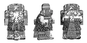 Ancient Sculpture Prints: The Coatlicue statue