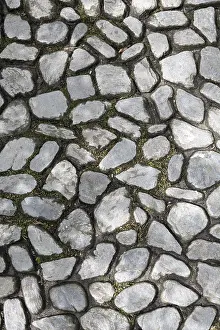 Deserted Cobblestone Streets Prints: Cobble stone surface for backgrounds