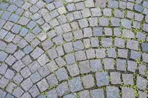 Deserted Cobblestone Street Prints: Cobblestone, texture, background