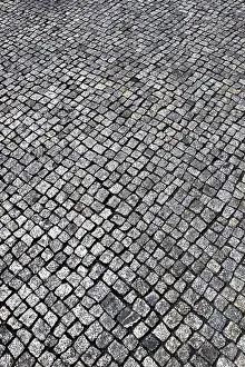 Deserted City Street Prints: A cobblestone texture image