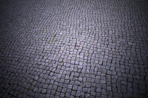 Central Europe Roads Prints: Cobblestones, Weimar, Thuringia, Germany