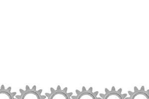 Collaboration Concept Image Prints: Cogs, symbolic for teamwork