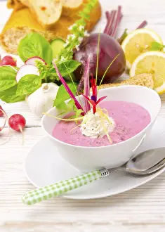 Eastern European Cuisine Prints: Cold beet soup