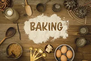 Baking Ingredients Prints: Collection of ingredients