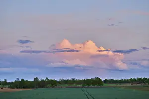 Upper Palatinate Clouds Prints: Colored clouds at sunset, Upper Palatinate