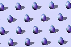 Easter Egg Symbolism Prints: Colorful Easter egg pattern made