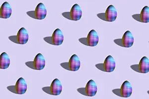 Colorful Easter Eggs Prints: Colorful Easter egg pattern made