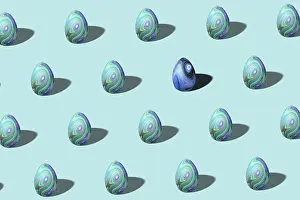 Colorful Easter Eggs Prints: Colorful Easter egg pattern made
