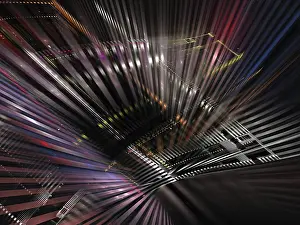 Urban Environment Artwork Prints: Colorful information technology background - abstract computer-generated image