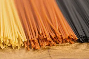 Colourful Vegetable Dishes Prints: Three colour pasta