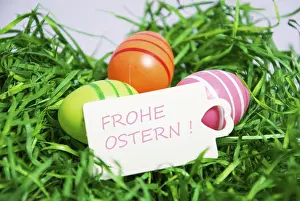 Colourfully Decorated Tables Prints: Colourful Easter decoration