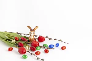 Easter Egg Decoration Prints: Colourful Easter eggs, a bunny