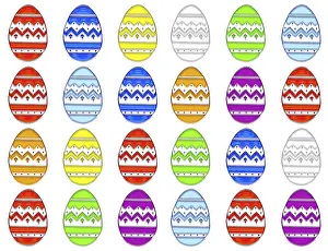 Colorful Background Image Prints: Colourful easter eggs in a row, pattern, graphic