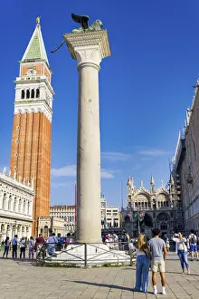 European Cultural Sites Prints: Column on St Mark's Square