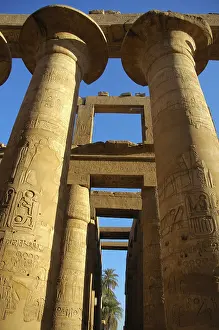 Luxor Prints: Columns at Karnak Temple Complex Print, Luxor, Egypt