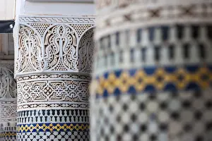 Marrakech Residential Building Prints: Columns in Riad, Column, traditional