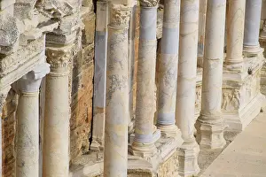 Ancient Amphitheater Prints: Columns on the stage of the amphitheater