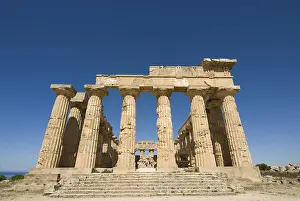 Sicily Italy Landmarks Prints: Columns, Tempel E (Temple of Hera)