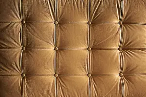 Deserted Structure Images Prints: Comfortable buttoned leather pattern