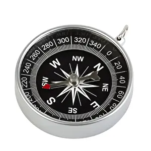 White Background Compass Prints: Compass isolated on white background