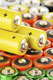 Environmental Protection Measures Prints: Composition with alkaline batteries