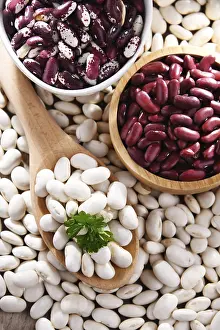 Healthy Eating Arrangement Prints: Composition with dried beans on the table