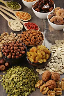 Dried Fruit Composition Prints: Composition with dried fruits and assorted nuts