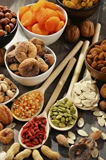 Dried Fruit Composition Prints: Composition with dried fruits and assorted nuts