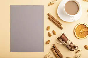 Scandinavian Studio Shot Prints: Composition with gray paper sheet