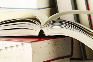 Educational Institution Images Prints: Composition with stack of books on the table
