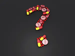 Healthcare System Image Prints: Computer graphics, 3d-render of pharmaceuticals