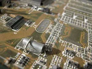 Computer Motherboard Detail Prints: Computer motherboard