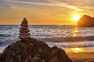 Symbolic Beach Image Prints: Concept of balance and harmony