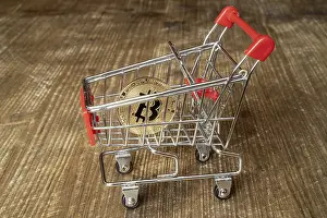 Digital Currency Symbolism Prints: Concept Of Purchasing Cryptocurrency