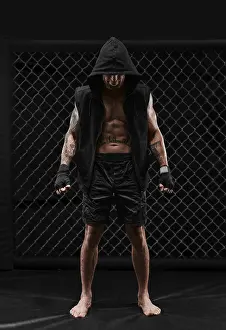 Martial Arts Fighter Prints: Conceptual image of a kickboxer