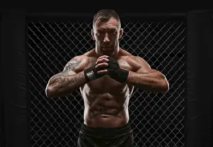 Athletic Man Photo Prints: Conceptual image of a kickboxer