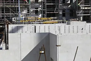 Civil Engineering Projects Prints: Concrete work on a construction site