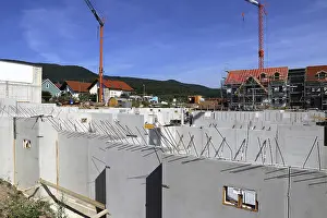 Civil Engineering Projects Prints: Concrete work on a construction site