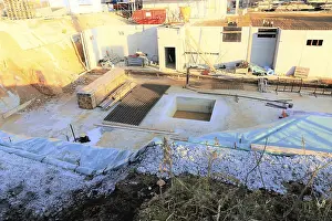 Civil Engineering Projects Prints: Concrete work on a construction site