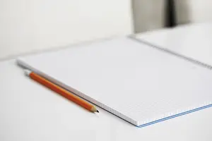 Office Meeting Room Setup Prints: Conference table, notepad