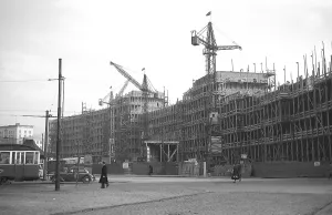 Construction Site Print, Rossplatz Leipzig 1954