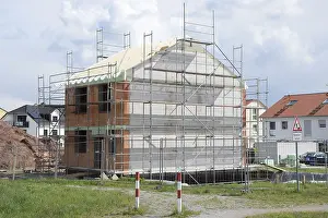 Residential Construction Prints: Construction site, shell, house construction