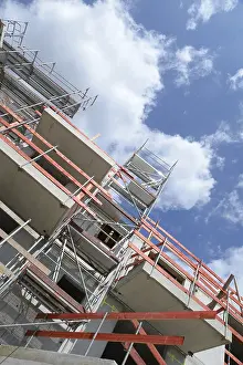 Residential Building Construction Prints: Construction site, shell, house construction