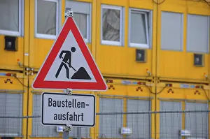Construction Site Sign Prints: Construction site sign, construction site exit