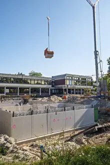 Construction Site Germany Prints: Construction site, start of structural work
