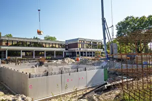 Construction Site Germany Prints: Construction site, start of structural work