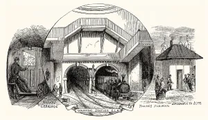 Thames Tunnel Construction Prints: Construction of the Thames Tunnel, London, 1843