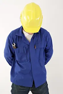 Hard Hat Prints: Construction worker